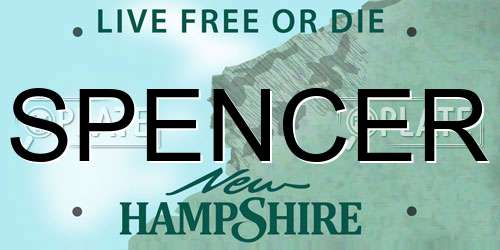 SPENCER New Hampshire License Plate
