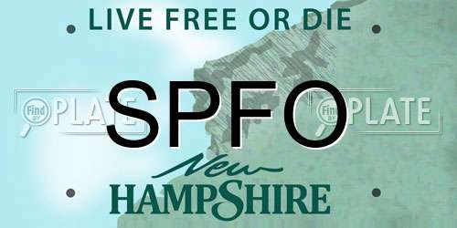 SPFO New Hampshire License Plate