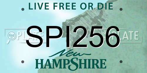 SPI256 New Hampshire License Plate