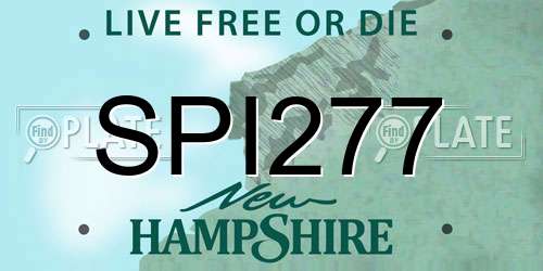 SPI277 New Hampshire License Plate
