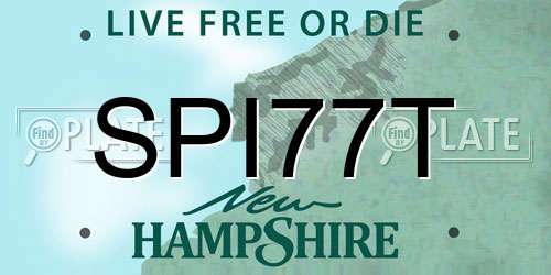 SPI77T New Hampshire License Plate