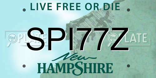 SPI77Z New Hampshire License Plate