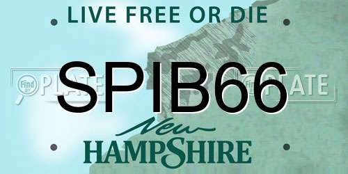 SPIB66 New Hampshire License Plate