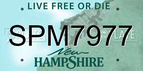SPM7977 New Hampshire License Plate
