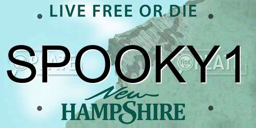 SPOOKY1 New Hampshire License Plate