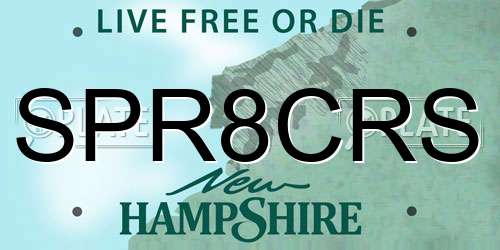 SPR8CRS New Hampshire License Plate