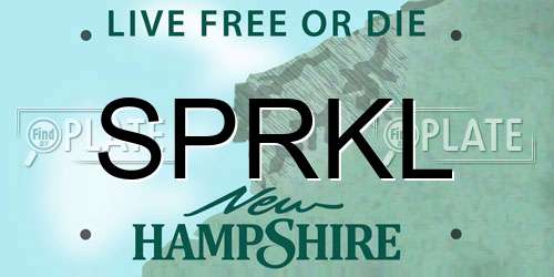 SPRKL New Hampshire License Plate