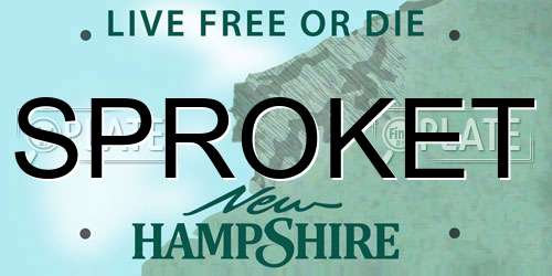 SPROKET New Hampshire License Plate