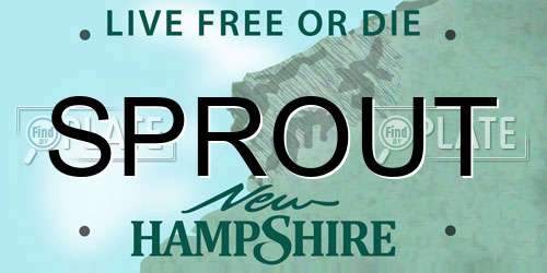 SPROUT New Hampshire License Plate