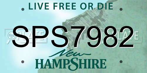 SPS7982 New Hampshire License Plate