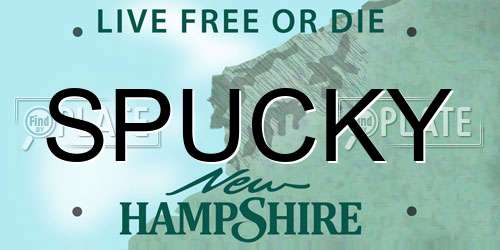 SPUCKY New Hampshire License Plate