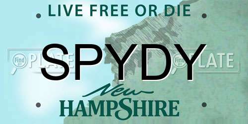SPYDY New Hampshire License Plate