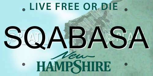 SQABASA New Hampshire License Plate