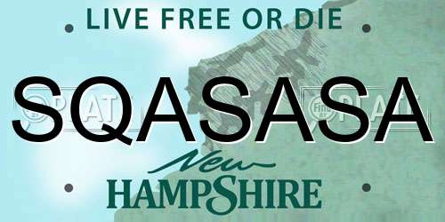 SQASASA New Hampshire License Plate