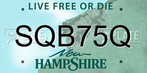 SQB75Q New Hampshire License Plate