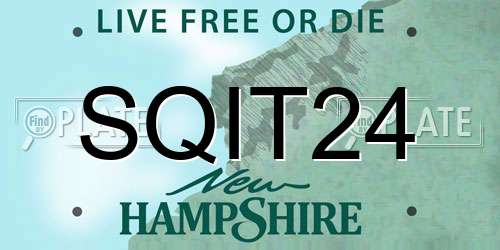 SQIT24 New Hampshire License Plate