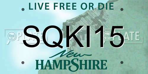 SQKI15 New Hampshire License Plate