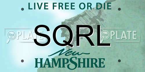 SQRL New Hampshire License Plate