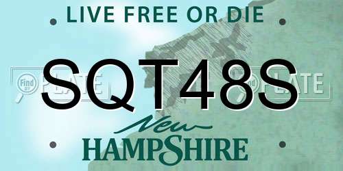 SQT48S New Hampshire License Plate
