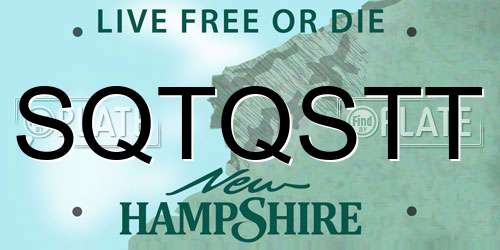 SQTQSTT New Hampshire License Plate