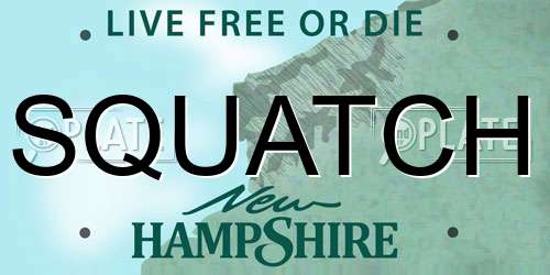 SQUATCH New Hampshire License Plate