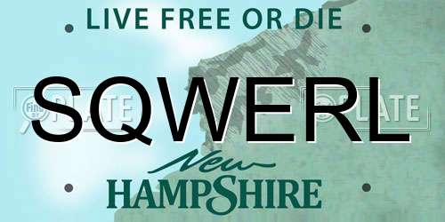 SQWERL New Hampshire License Plate