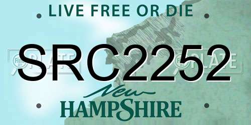 SRC2252 New Hampshire License Plate