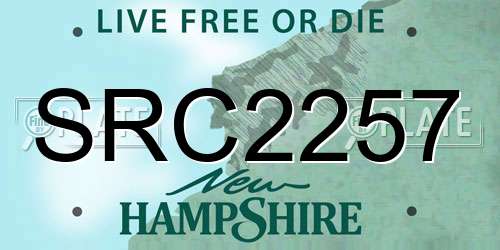 SRC2257 New Hampshire License Plate