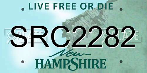 SRC2282 New Hampshire License Plate