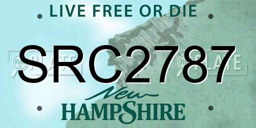 SRC2787 New Hampshire License Plate