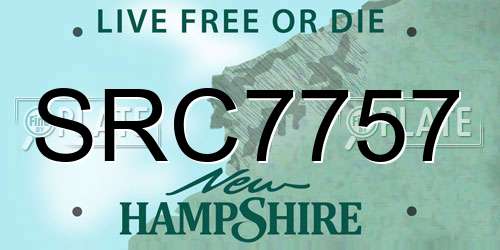 SRC7757 New Hampshire License Plate