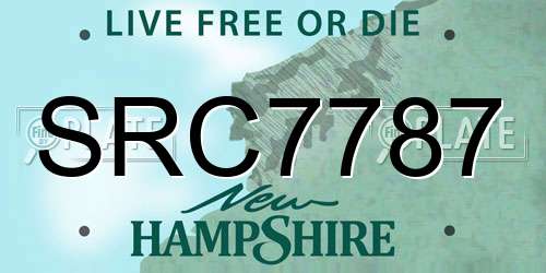 SRC7787 New Hampshire License Plate