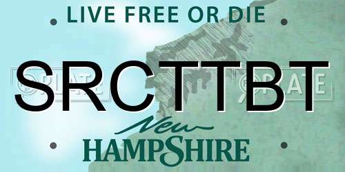 SRCTTBT New Hampshire License Plate