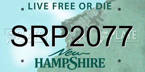 SRP2077 New Hampshire License Plate