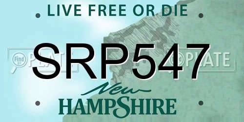 SRP547 New Hampshire License Plate