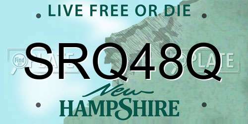 SRQ48Q New Hampshire License Plate