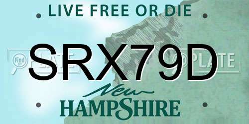 SRX79D New Hampshire License Plate