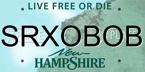 SRXOBOB New Hampshire License Plate