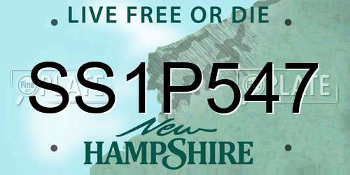 SS1P547 New Hampshire License Plate