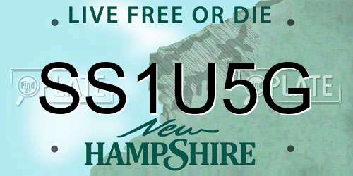 SS1U5G New Hampshire License Plate
