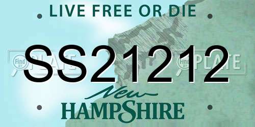 SS21212 New Hampshire License Plate