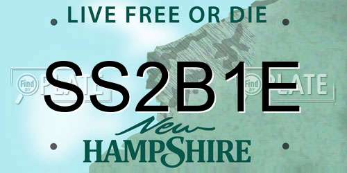 SS2B1E New Hampshire License Plate