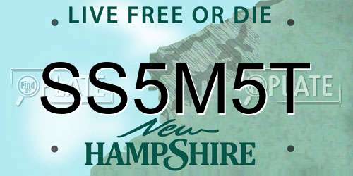 SS5M5T New Hampshire License Plate