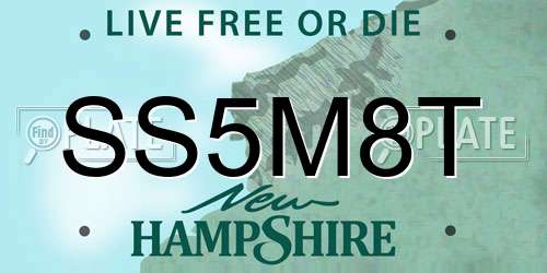 SS5M8T New Hampshire License Plate