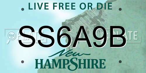 SS6A9B New Hampshire License Plate