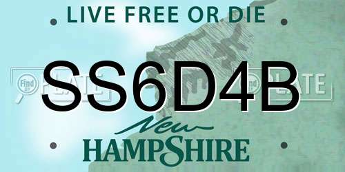 SS6D4B New Hampshire License Plate