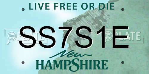 SS7S1E New Hampshire License Plate
