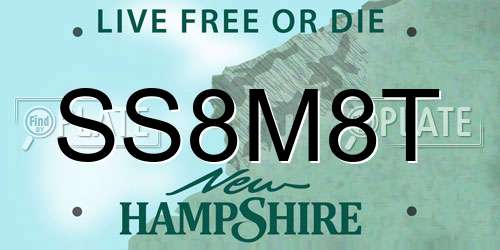 SS8M8T New Hampshire License Plate