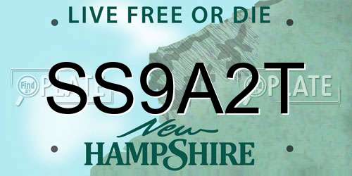 SS9A2T New Hampshire License Plate