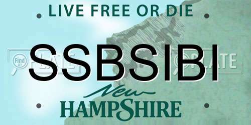SSBSIBI New Hampshire License Plate